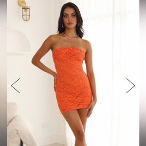 Hello Molly Orange Dress